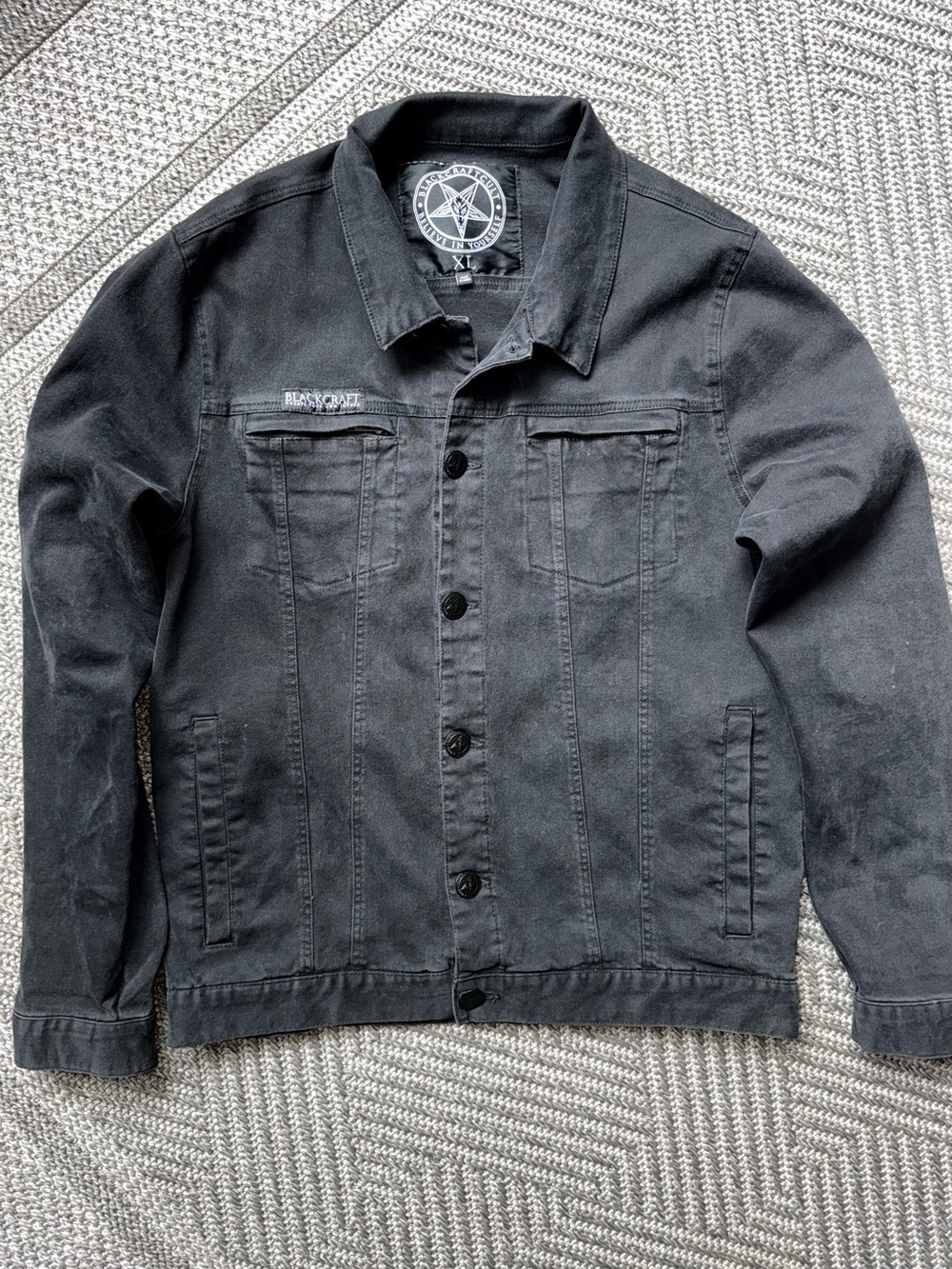 BlackCraft Cult Black Denim Jacket Men's XL